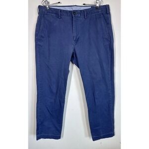 Polo‎ Ralph Lauren Chino Pants Mens 36x32 Blue Stretch Slim Fit Preppy Coastal